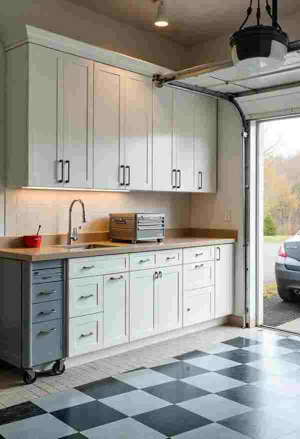 Custom garage cabinet storage built by VTF Constructions in Craigieburn Melbourne