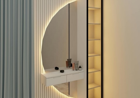 mirror cabinet bathroom Melbourne with built-in storage and modern wall-mounted design