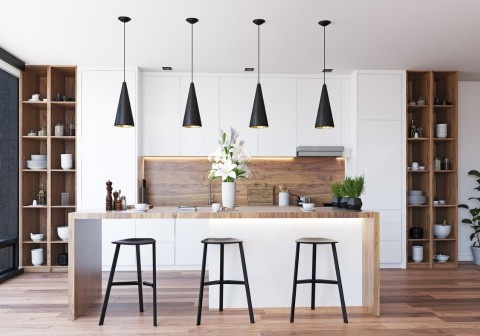 Custom Kitchen Cabinets Tullamarine with modern two-tone cabinetry, smart pantry storage, and premium custom kitchen renovation by VTF Constructions Melbourne