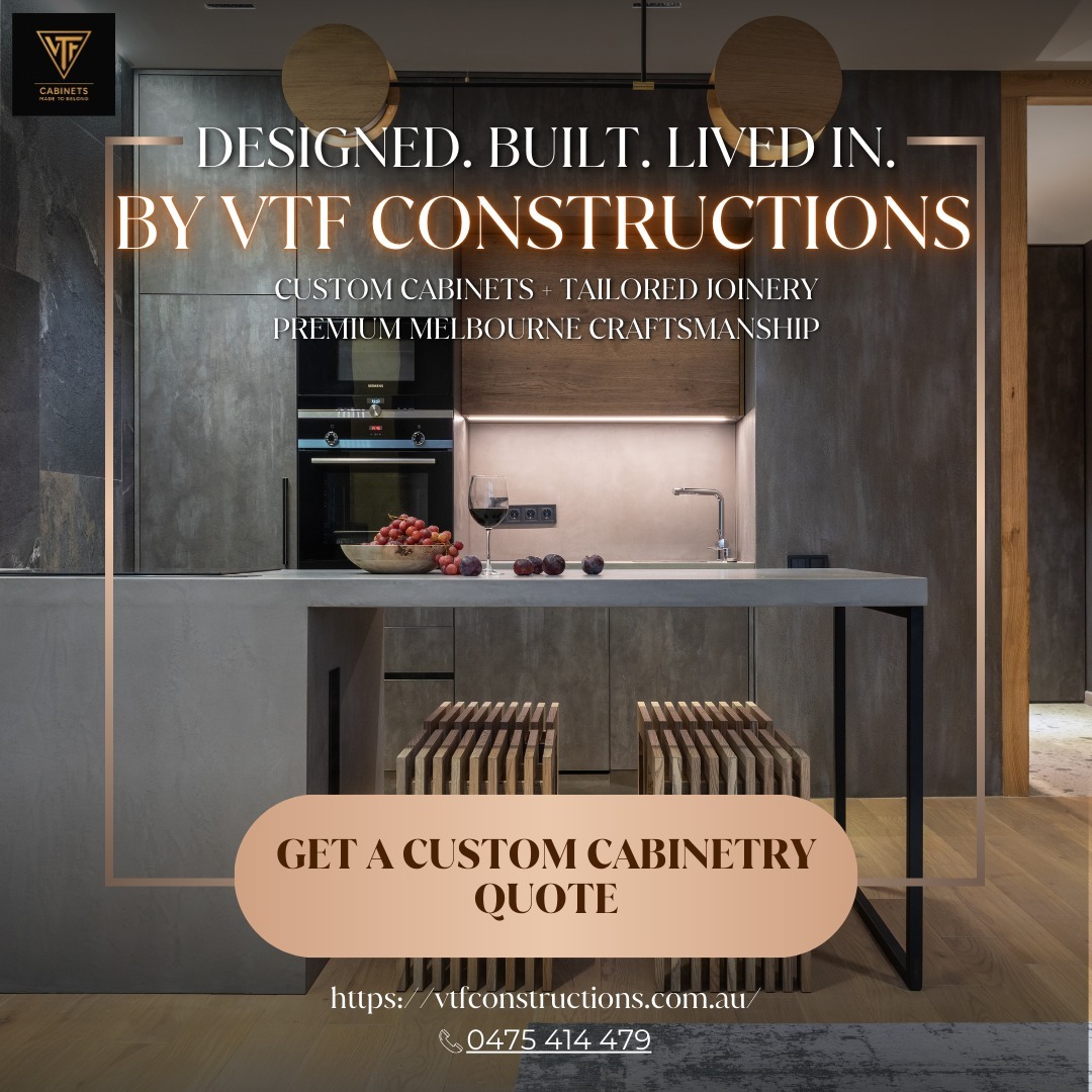 VTF Custom Kitchens Kew with premium custom kitchen cabinets Melbourne built by experienced cabinet makers