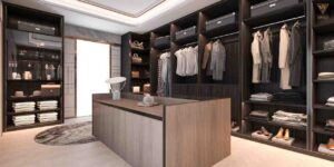 Custom walk-in wardrobes Melbourne with modern shelving, drawers, and hanging space designed for contemporary homes in 2026