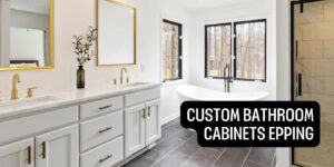 Custom bathroom cabinets in Epping with modern vanity design, moisture-resistant materials and storage solutions for 2026 renovations.